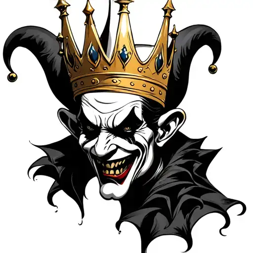 Evil Jester With Golden Crown