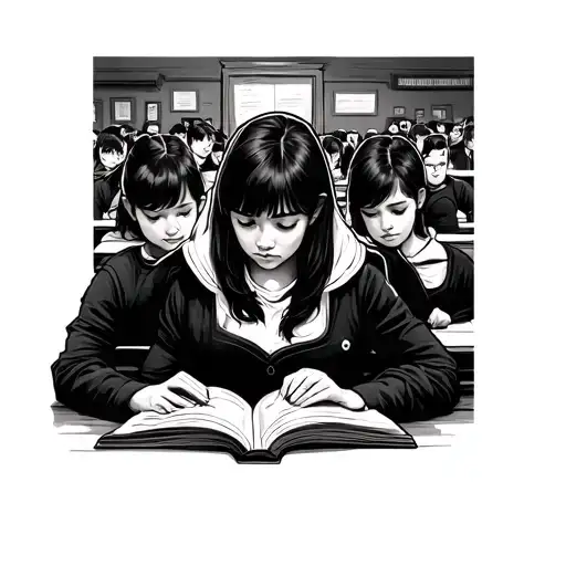 Classroom Full Of Students Reading Book