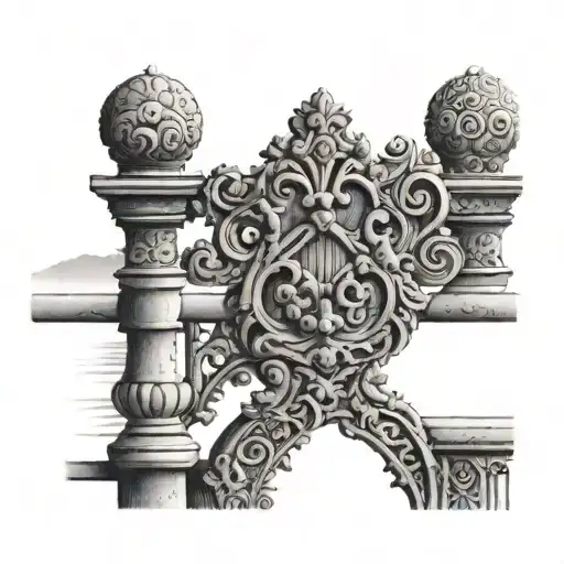 Railing On La Concha Beach In Donostia