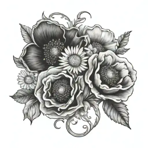 Poppy And Daisy With Bow Tied