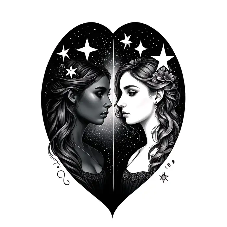 Soul Sisters Facing Each Other Stars