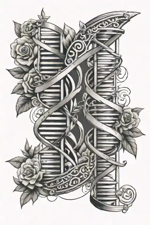 Tribela Dna Helix With The Names Dominik And Elena