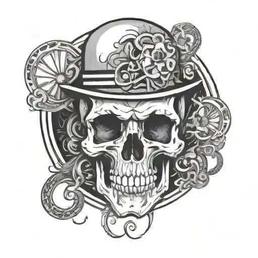 Skull And Circle Shape