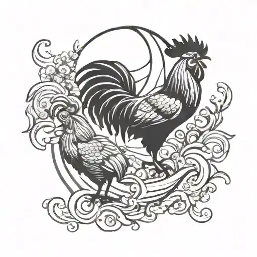 Yinyang Rooster Capricorn Zodiac Sign