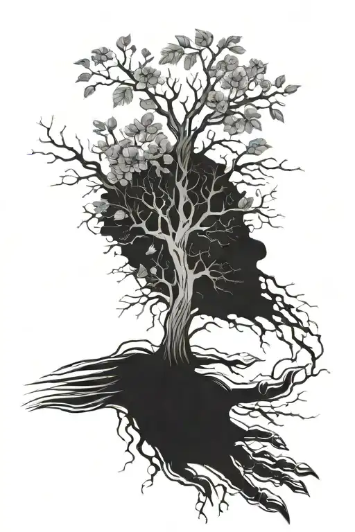 Poison Tree Hand Tattoo Design