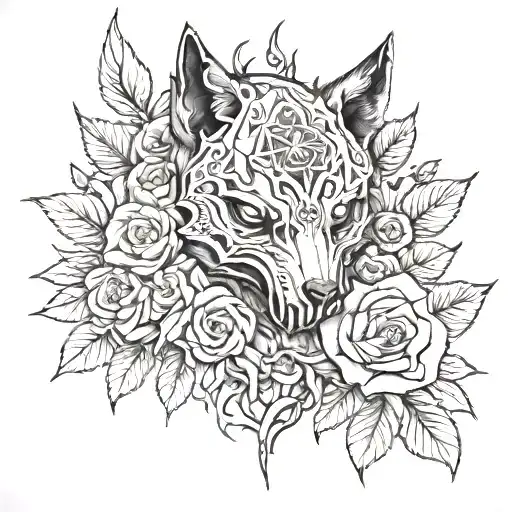 Wolfskull Roses Gothic Thelastofus