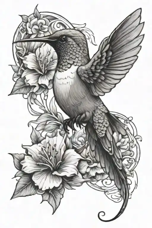 Humming Bird Holding Opal