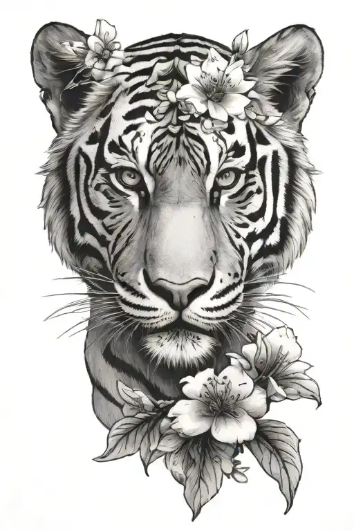 Tiger And Cherry Blossom