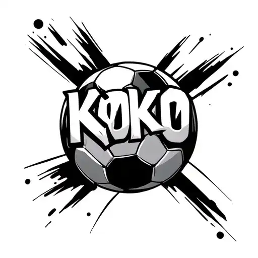 Soccer Ball With Word Koko