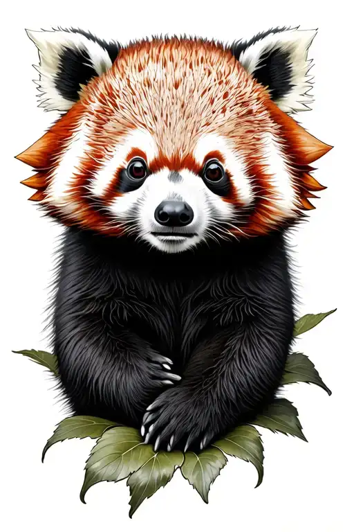 Sunflower And Red Panda