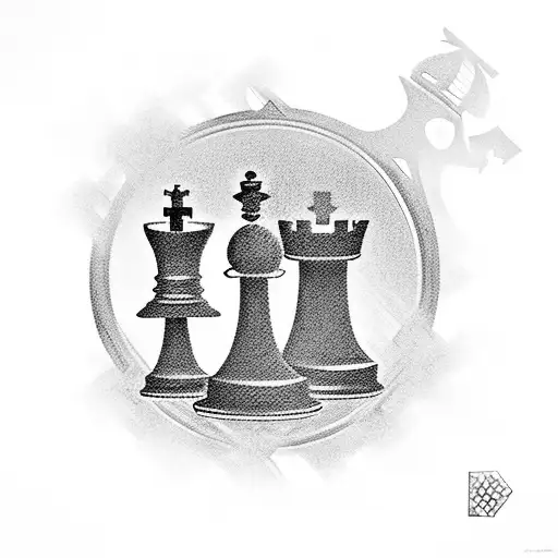Chess With King And Piece In Circle