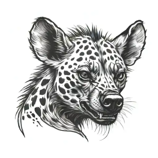 Hyena With Skull