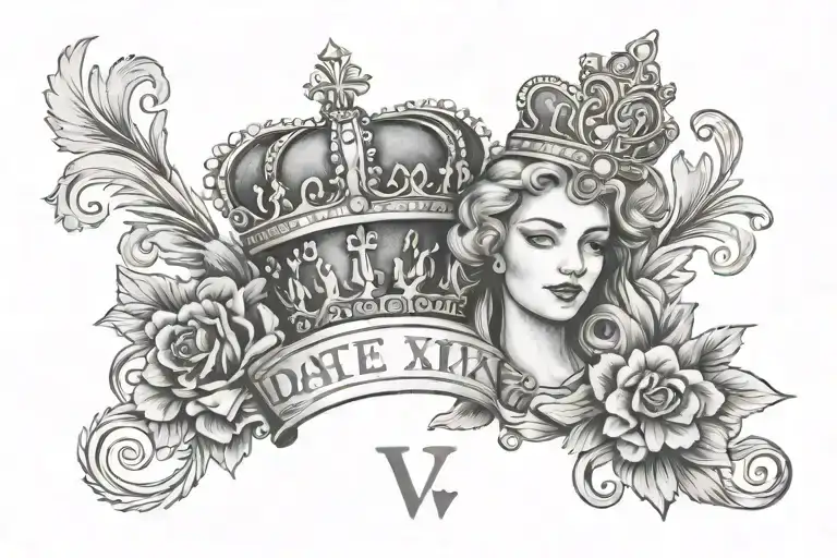 The Date Xix V Mmix And A Queen's Crown