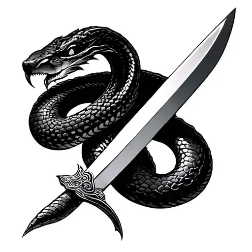 A Snake And Sword