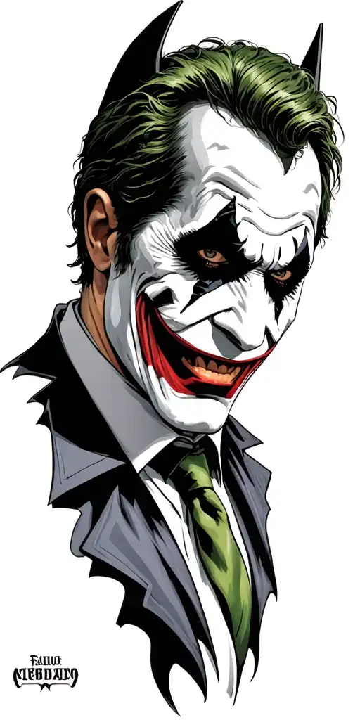 The Joker Wearing Batman Mask Surrounded By Thematic Decoration