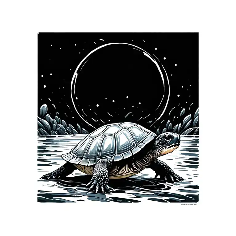 Turtle Outlined With Names