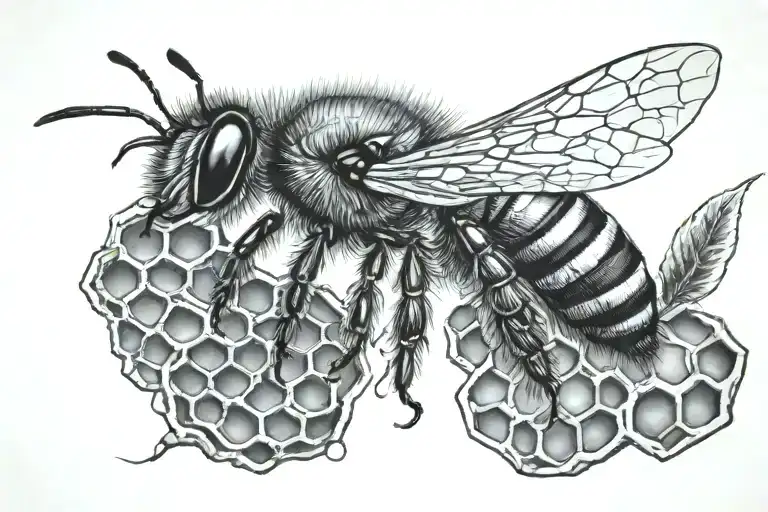 Honey Bee And Hive