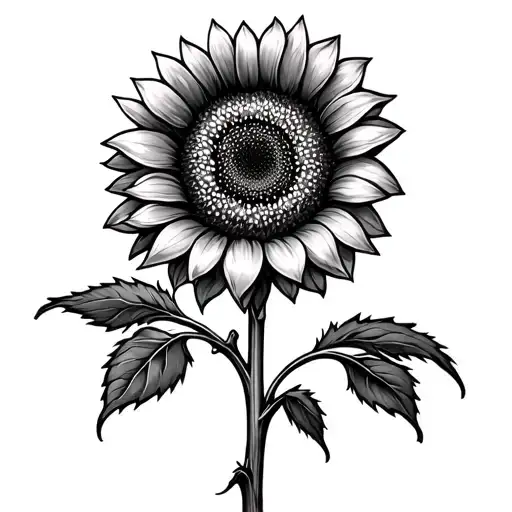 Sunflower With Aries As Stem