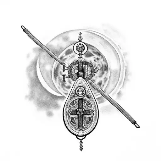 My Last Name Rivera With A Rosary And A Moon