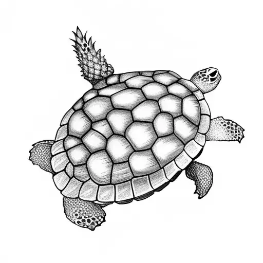 Turtle Becoming Pineapple