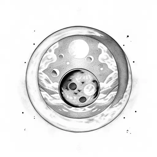 Moon Phases Combined With A Sword