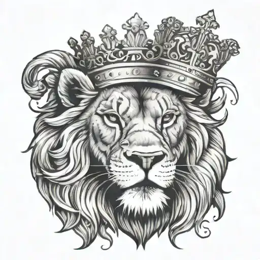 Lion Wearing A Crown And Cross Eye Combo