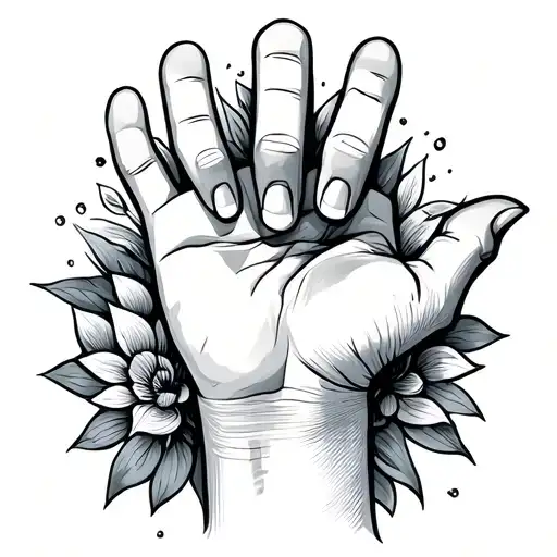 The Design Of My Baby's Hand That I Hold My Brother's Little Finger Or Index