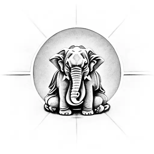 Buddha Fighting Elephant