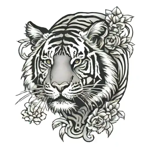 Danveer Name With Tiger Tattoo Design
