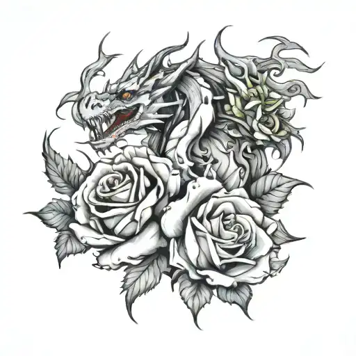 Dragon Coloured Roses