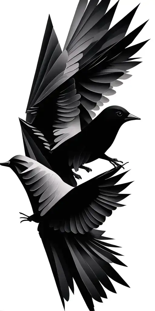 Partition Rolling With Notes That Transform Into Birds Origami That Transform Into Real Birds