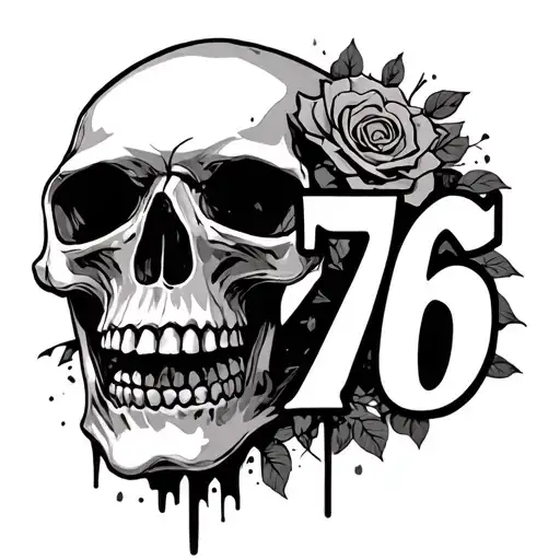 Skull And Number 76