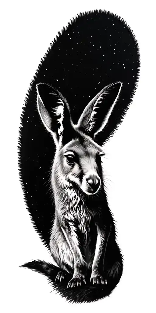 Australia Map Kangaroo