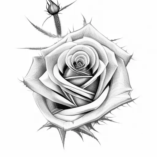 Rose And A Thistle That Creates A X