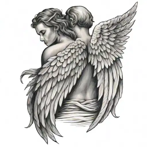 Angel Wings Down Entire Back