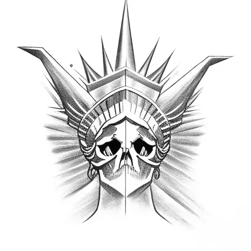 Miss Liberty As Skull