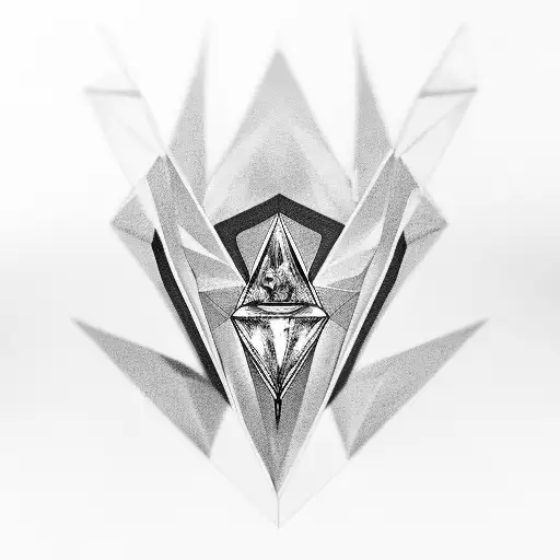 Wing Inside A Diamond Shape