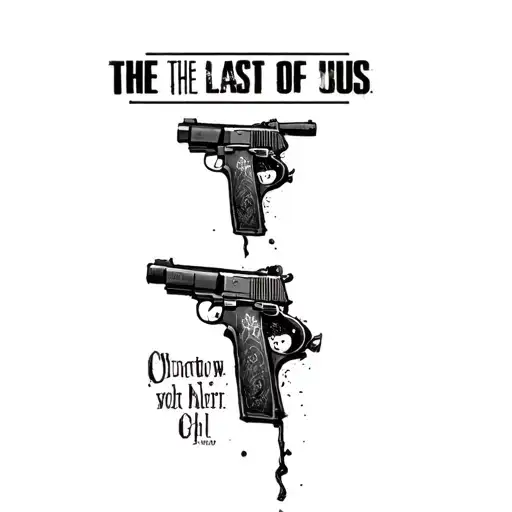 A Gun With The Words'the Last Of Us'on It