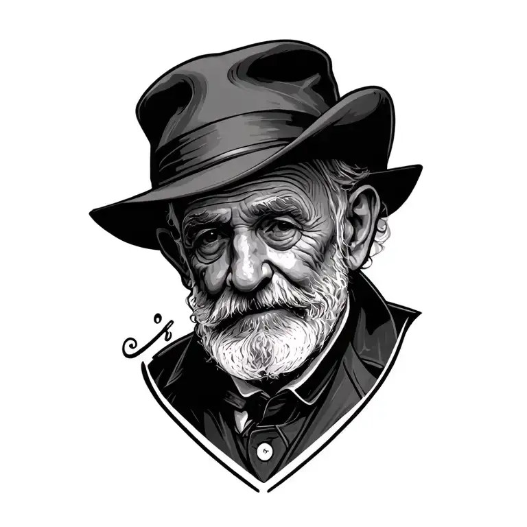 Fine Line Tattoo Grandfather