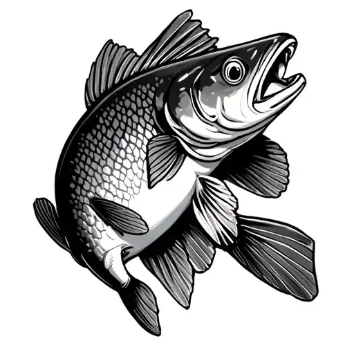 Pike Fish Outline With Portumna County Galway Ireland Inside Of The Pike