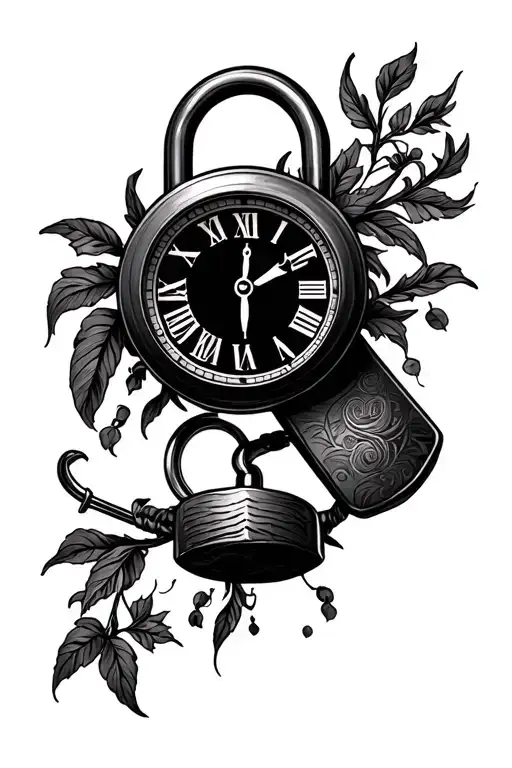 Clock And Padlock For Full Sleeve