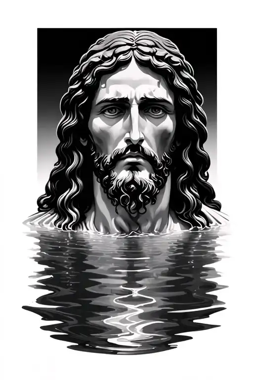 Jesus Reflection In Water