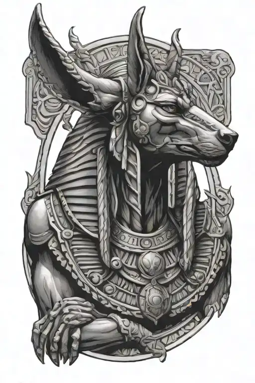 Anubis Egypcian God Atlas Holding