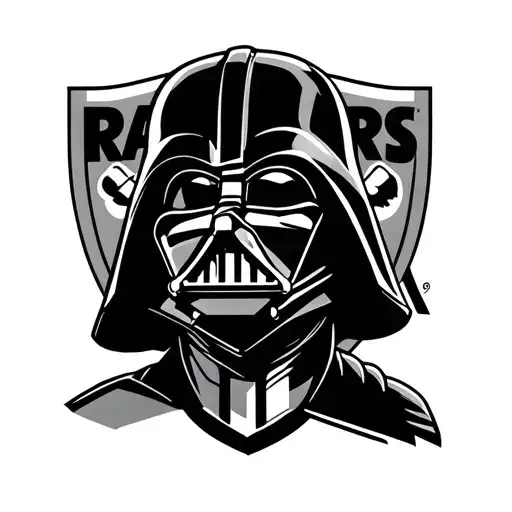 Darth Vader Raiders Football Logo