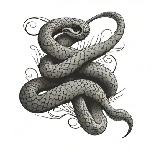 Agyal Text With A Snake Wrapped