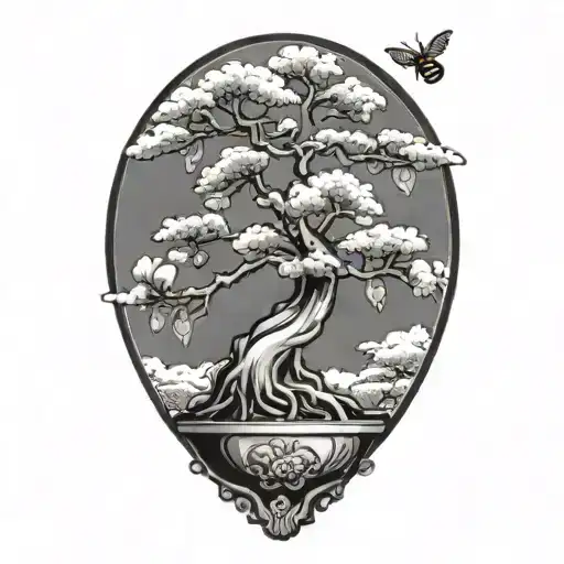 Honey Bees Nest In A Bonsai