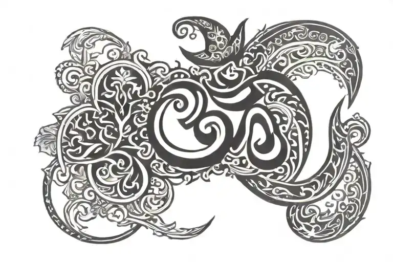 A Tattoo Of An Om Symbol