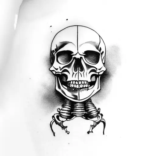 Gladiator Skeleton Compas Pocket Watch Black And Red