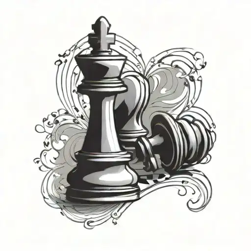 Chess Piece Life Lines Heart