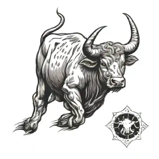 Taurus Zodiac Sign And Taurus Constelation Plus A Bull